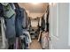 Walk-in closet with organized hanging space, shelving, and shoe storage at 14514 Glapthorn Rd, Fishers, IN 46037