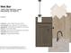 Close up of wet bar hardware, cabinets, countertops, and flooring selections at 1465 Old Hickory Ln, Westfield, IN 46074