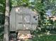 Outdoor storage shed with double doors, ideal for storing gardening tools and equipment at 177 Wellington Pkwy, Noblesville, IN 46060
