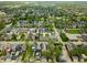 An aerial view of a charming neighborhood showcasing beautiful homes, green lawns, and well-maintained streets at 2016 Central Ave, Indianapolis, IN 46202