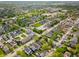 A high-angle aerial view of a well-established neighborhood featuring mature trees and manicured lawns at 2016 Central Ave, Indianapolis, IN 46202