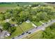 Aerial view of a lot with a blue border and a house, bordering a busy two-lane road at 2710 W State Road 38, Sheridan, IN 46069