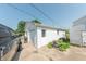 Detached garage provides ample parking and storage, set on a spacious lot at 272 Jefferson St, Columbus, IN 47201