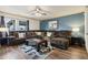 A spacious living room featuring a plush sectional sofa, stylish coffee table, and modern decor at 2887 Ludwig Dr, Indianapolis, IN 46239