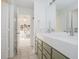 Bathroom featuring double sinks, modern fixtures, and clean, bright design at 3876 Kegler Way, Carmel, IN 46074