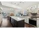 Well-lit kitchen with a large island and modern design, with a view to the dining area at 4933 Common Vista Way, Indianapolis, IN 46220