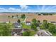 Aerial view of white home with a pool and a vast rural landscape at 5030 E 800 N, Columbus, IN 47203