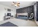 Well-lit bedroom featuring a bunk bed, TV, ceiling fan, and modern decor at 5030 E 800 N, Columbus, IN 47203