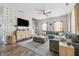 Spacious living room featuring a comfortable sectional sofa and modern decor at 5030 E 800 N, Columbus, IN 47203