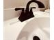 Close-up of a modern sink faucet with a white countertop at 514 W 6Th St, Sheridan, IN 46069