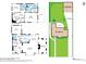 Detailed floor plan showcasing the layout of a two-story residence with room dimensions at 518 Buckingham Dr, Indianapolis, IN 46208
