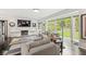 Bright living room with large windows and a fireplace that offers an inviting area to relax at 518 Buckingham Dr, Indianapolis, IN 46208