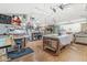 Spacious studio with hardwood floors, skylights, and ample workspace at 518 Buckingham Dr, Indianapolis, IN 46208