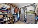 Organized walk-in closet with ample shelving, hanging space, and drawer storage at 615 Orange St, Indianapolis, IN 46203