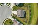 Overhead view of a well-maintained home near a cul-de-sac and waterway, emphasizing tranquility at 6762 Brentwood Ct, Brownsburg, IN 46112