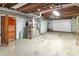 Basement with open ceiling, painted walls, doors and furnace at 7061 Maryann Ct, Indianapolis, IN 46227