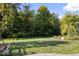 Spacious backyard with mature trees and lush lawn, ideal for outdoor activities and relaxation at 7249 Red Maple Dr, Zionsville, IN 46077