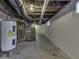 Spacious unfinished basement with exposed ceiling, HVAC system, and ample potential at 730 N Forsythe St, Franklin, IN 46131