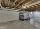 Unfinished basement with laundry hookups, concrete floor, and open layout for flexible usage at 730 N Forsythe St, Franklin, IN 46131