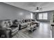 Comfortable living room featuring a plush sectional sofa with decorative pillows at 730 N Forsythe St, Franklin, IN 46131