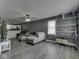 Spacious living room with plush sofa and shelving at 730 N Forsythe St, Franklin, IN 46131