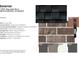 Exterior finishes featuring stone mille brick, undercoat cement plank, and black widow garage door at 7305 Bayview Run # 13-605, McCordsville, IN 46055
