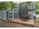 Backyard view featuring an elevated deck perfect for entertaining or relaxing outdoors at 7803 Harbour, Indianapolis, IN 46240