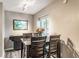 Cozy dining room with a large table, natural light, and modern decor at 7803 Harbour, Indianapolis, IN 46240