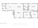 Detailed floor plan showcasing the layout of the living room, kitchen, bedrooms, and bathroom at 8510 N Carroll Rd, Indianapolis, IN 46236