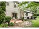 Backyard patio with inviting seating area and mature landscaping, perfect for entertaining at 9263 Wadsworth Ct, Fishers, IN 46037