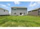 Backyard with a plush lawn, dark fence, and beautiful sky view at 9537 Crossfield Rd, Avon, IN 46123