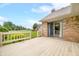 Well-maintained wooden deck offering a great space for outdoor living and scenic views of the surrounding landscape at 1105 Sarah Ct, Greenwood, IN 46142