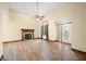 Bright, spacious living room featuring a fireplace and lots of natural light at 1105 Sarah Ct, Greenwood, IN 46142