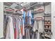 Walk-in closet featuring metal shelving and hanging racks for optimal storage and organization at 1107 Mccray Ln, Westfield, IN 46074