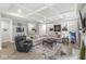 Spacious living room with coffered ceiling and fireplace at 1107 Mccray Ln, Westfield, IN 46074