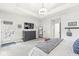 Spacious main bedroom featuring backyard access, ensuite bathroom, and neutral decor at 1107 Mccray Ln, Westfield, IN 46074