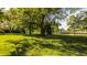Spacious backyard with lush green lawn, mature trees providing shade, and a peaceful setting for outdoor enjoyment at 11823 E 200 S, Zionsville, IN 46077