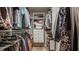 Organized walk-in closet featuring shelving, drawers, and ample hanging space for clothing and accessories at 11823 E 200 S, Zionsville, IN 46077