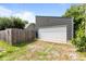 Detached garage with an automatic door and gravel driveway at 1205 N Temple Ave, Indianapolis, IN 46201