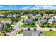 An aerial view shows a neighborhood with beautiful homes and tree-lined streets at 14458 Smickle Ln, Carmel, IN 46033