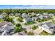 An aerial view of a neighborhood with beautiful homes, tree-lined streets and cul-de-sacs at 14458 Smickle Ln, Carmel, IN 46033