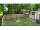 Fenced backyard with a storage shed offering privacy and security at 14918 E 206Th St, Noblesville, IN 46060