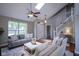 Bright and airy living room featuring a vaulted ceiling, skylights, and hardwood floors at 17635 Willow Creek Way, Westfield, IN 46074