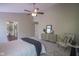 Cozy main bedroom with a ceiling fan and a comfortable bed at 17635 Willow Creek Way, Westfield, IN 46074