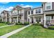 Attractive townhomes with a well-kept lawn and inviting walkways, creating a welcoming community feel at 3428 Thomas Jefferson St, Westfield, IN 46074
