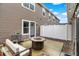 Outdoor patio area with fire pit and seating at 3428 Thomas Jefferson St, Westfield, IN 46074
