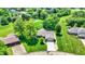 Aerial view of a well-maintained home with lush green landscaping and a community park nearby at 5215 Limestone Ct, Indianapolis, IN 46237