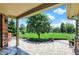 View from back porch showcasing meticulously landscaped yard at 5215 Limestone Ct, Indianapolis, IN 46237