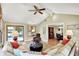 Spacious living room with vaulted ceilings and lots of natural light at 5215 Limestone Ct, Indianapolis, IN 46237