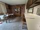 Dining room with brick accent wall and built in cabinet at 6237 E Lynn Dr, Mooresville, IN 46158